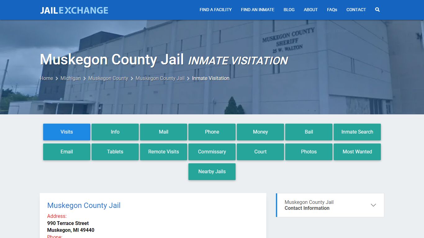 Inmate Visitation - Muskegon County Jail, MI - Jail Exchange